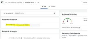 Detailed product feed in Facebook Ads more opportunities to target